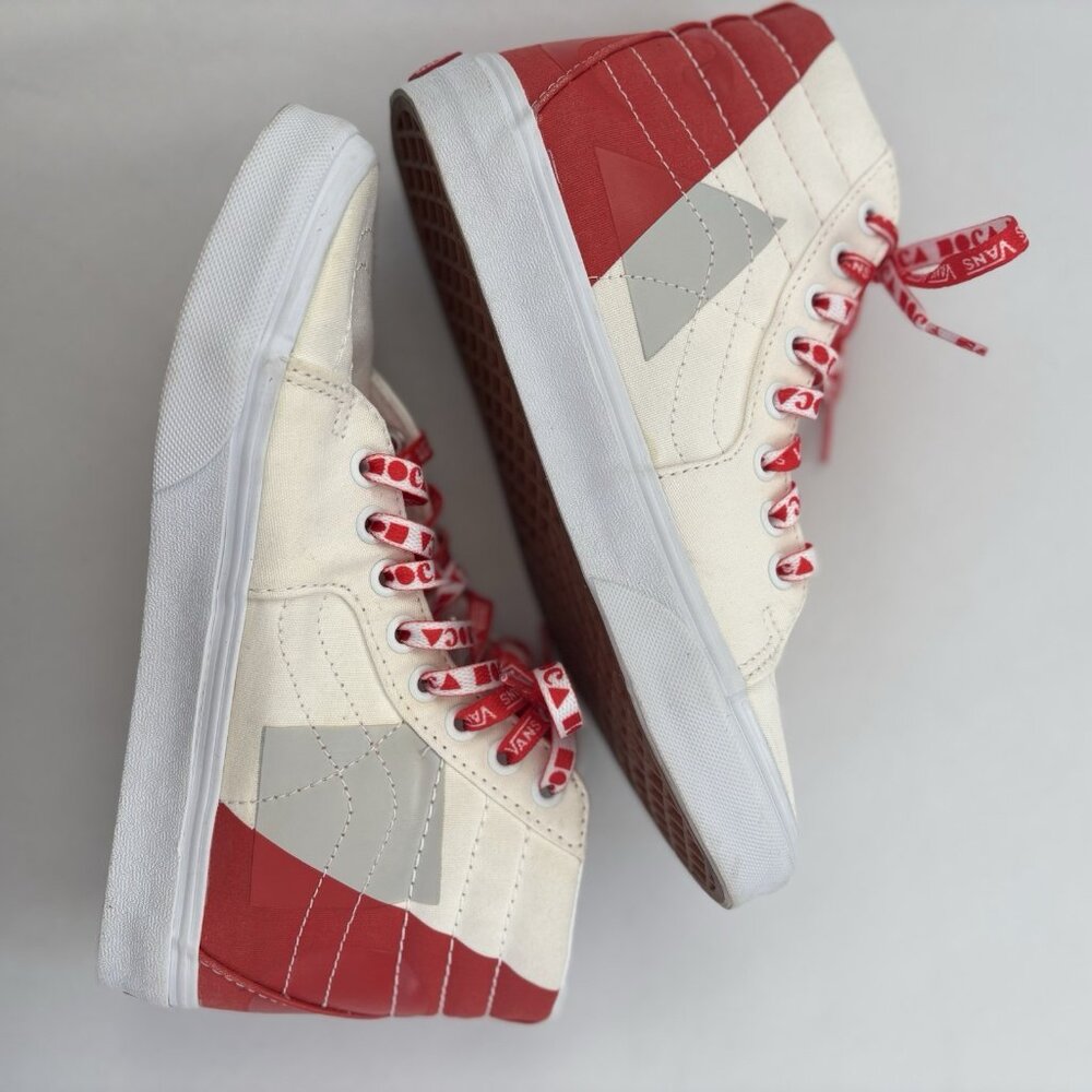Vans Men’s 5.5 Women’s 7 MOCA Sk8-Hi Logo Marshmallow Sneakers High Top